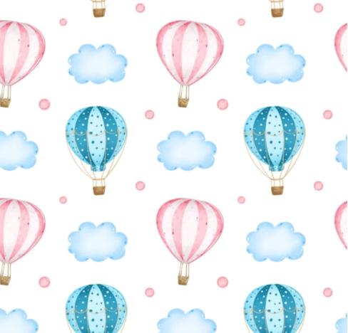 Tecido Tricoline Peripan Passeio de Balões 